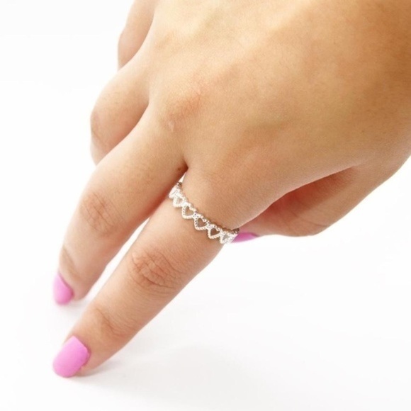 Silver Mini Heart Ring - Picture 4 of 4